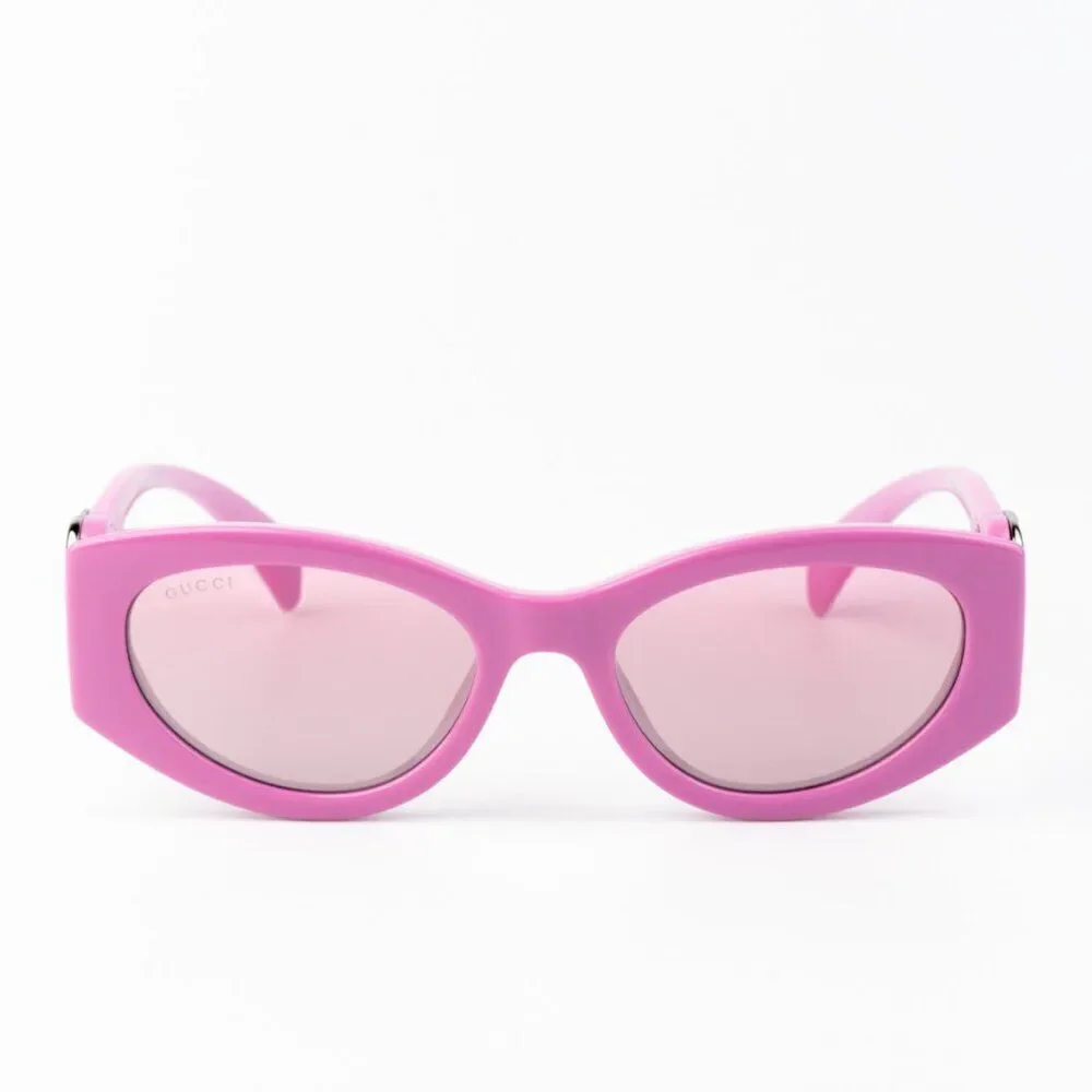NEW Gucci GG1691S 003 Pink Mirror Women Oval Sunglasses GG 1691S